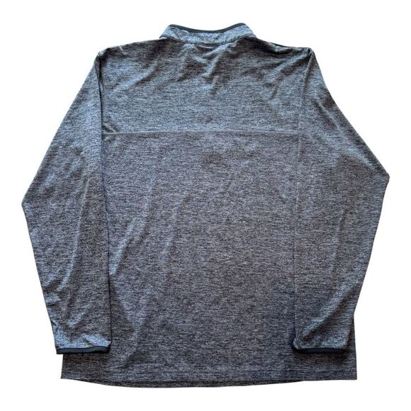 K State Athletic Popover 1/4 Zip Mock Polo Gray Logo Top Sz Large - Picture 3 of 7